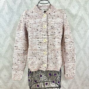 maison ullens boucle button up jacket size M